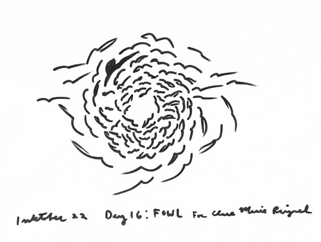 Inktober Day 16: Fowl