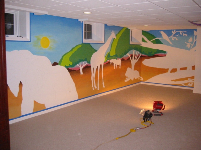 Jungle Mural- process