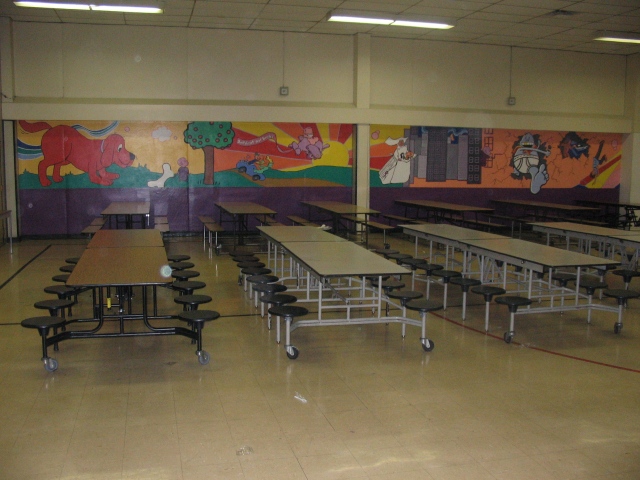 Left side of full lunchroom