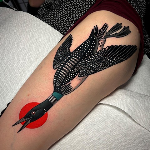 loon tattoo by dave wah