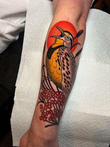 meadowlark tattoo by dave wah