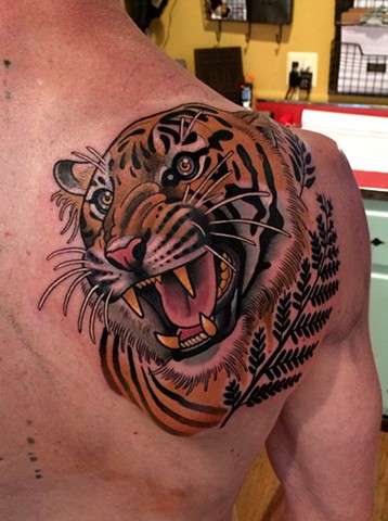 tiger tattoo by dave wah at stay humble tattoo company best tattoo shop artist in baltimore maryland