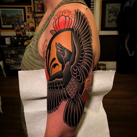 black bird tattoo by dave wah at stay humble tattoo company in baltimore maryland the best tattoo shop and artist in baltimore maryland