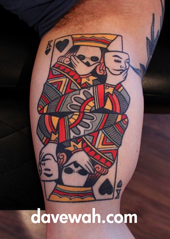 playing card tattoo by dave wah at stay humble tattoo company in baltimore maryland the best tattoo shop in baltimore maryland
