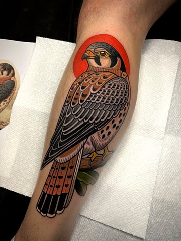 kestrel tattoo by dave wah