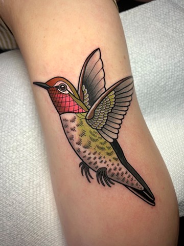 hummingbird tattoo by dave wah