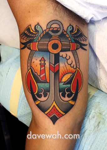anchor tattoo by dave wah at stay humble tattoo company in baltimore maryland the best tattoo shop in baltimore maryland