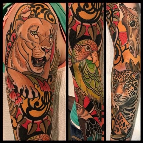 african animal tattoo by dave wah at stay humble tattoo company in baltimore maryland the best tattoo shop and artist in baltimore maryland