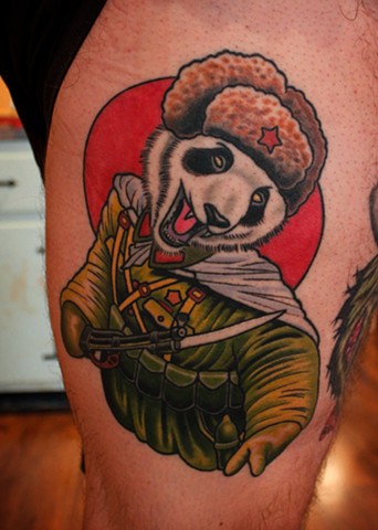 panda tattoo by dave wah at stay humble tattoo company in baltimore maryland