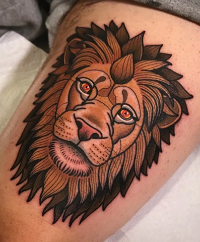 lion tattoo by dave wah at stay humble tattoo company in baltimore maryland the best tattoo shop and artist in baltimore maryland