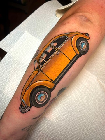 volkswagen beetle tattoo by dave wah