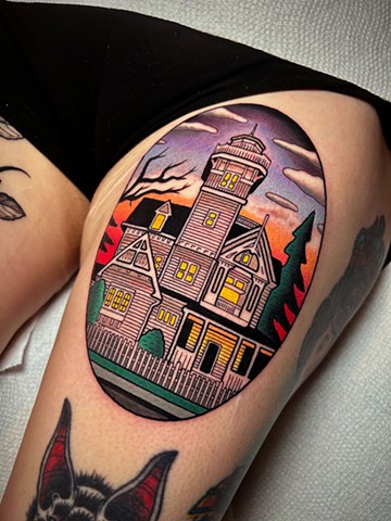 practical magic house tattoo by dave wah