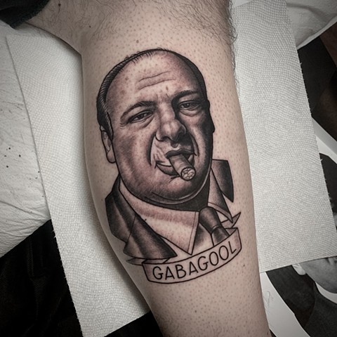 tony soprano tattoo by tattoo artist dave wah at stay humble tattoo company in baltimore maryland the best tattoo shop in baltimore maryland