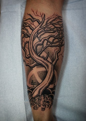 Tree tattoo by dave wah