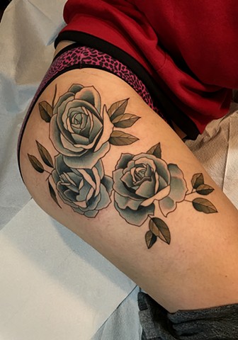 rose tattoo by tattoo artist dave wah at stay humble tattoo company in baltimore maryland the best tattoo shop in baltimore maryland