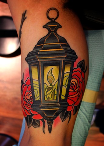 lantern tattoo by dave wah at stay humble tattoo company in baltimore maryland