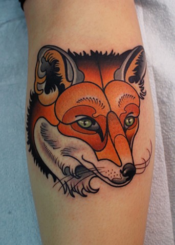 fox tattoo by dave wah at stay humble tattoo company in baltimore maryland the best tattoo shop in baltimore maryland