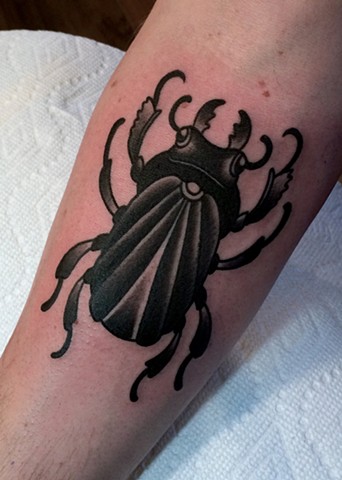 beetle tattoo by dave wah at stay humble tattoo company in baltimore maryland the best tattoo shop in baltimore maryland