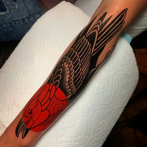 raven tattoo by tattoo artist dave wah at stay humble tattoo company in baltimore maryland the best tattoo shop in baltimore maryland