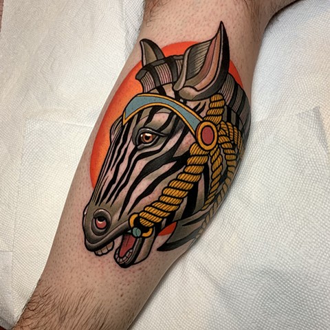 zebra tattoo by tattoo artist dave wah at stay humble tattoo company in baltimore maryland the best tattoo shop in baltimore maryland