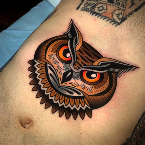OWL TATTOO BY DAVE WAH
