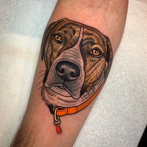 DOG PORTRAIT TATTOO BY DAVE WAH