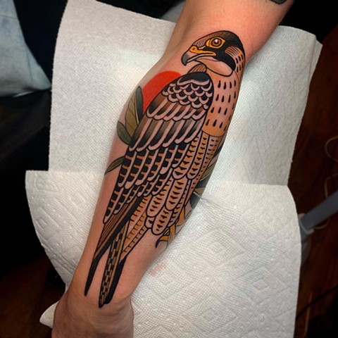 HAWK tattoo by tattoo artist dave wah at stay humble tattoo company in baltimore maryland the best tattoo shop in baltimore maryland