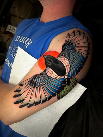 magpie tattoo by dave wah