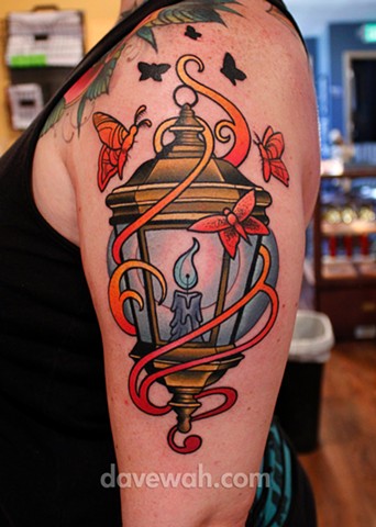 lantern tattoo by dave wah at stay humble tattoo company in baltimore maryland