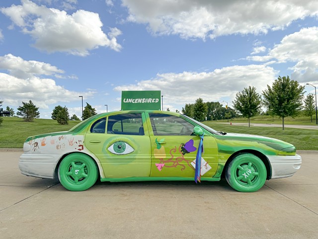 Pilot study car created by teens during summer 2024 Art & Civics Camp