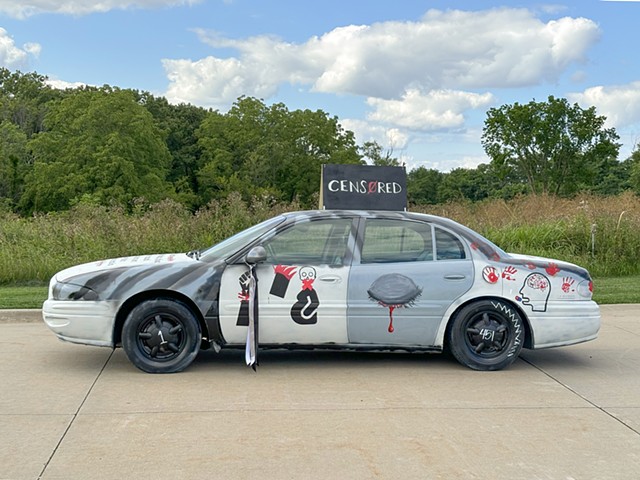 Pilot study car created by teens during summer 2024 Art & Civics Camp