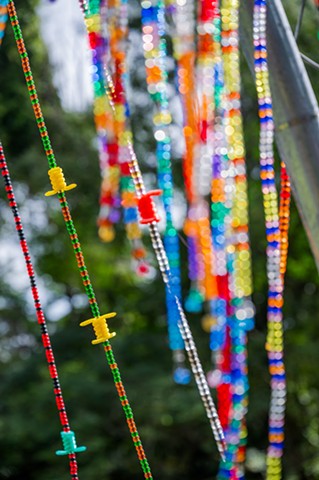 Detail view of Aya Rodriguez-Izumi’s Gate: 3 (2025). Commissioned by Singapore Art Museum for Singapore Biennale 2025: pure intention. Image courtesy of Singapore Art Museum.