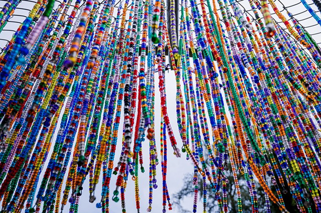 Detail view of Aya Rodriguez-Izumi’s Gate: 3 (2025). Commissioned by Singapore Art Museum for Singapore Biennale 2025: pure intention. Image courtesy of Singapore Art Museum.