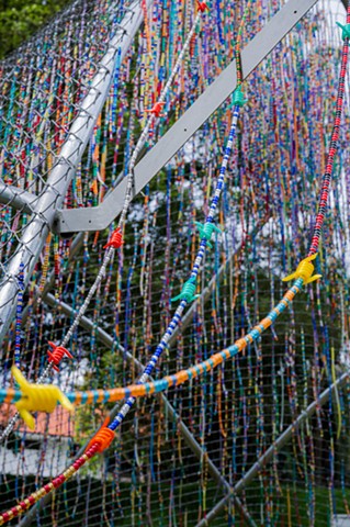 Detail view of Aya Rodriguez-Izumi’s Gate: 3 (2025). Commissioned by Singapore Art Museum for Singapore Biennale 2025: pure intention. Image courtesy of Singapore Art Museum.