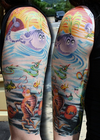 Dr. Seuss Arm Tattoo