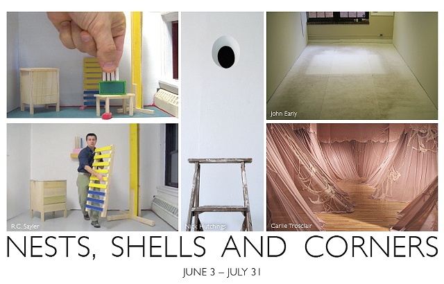 Nests, Shells, and Corners | Six artists rethink how we occupy everyday spaces: home, office and studio.
Curated by Ken Wood
