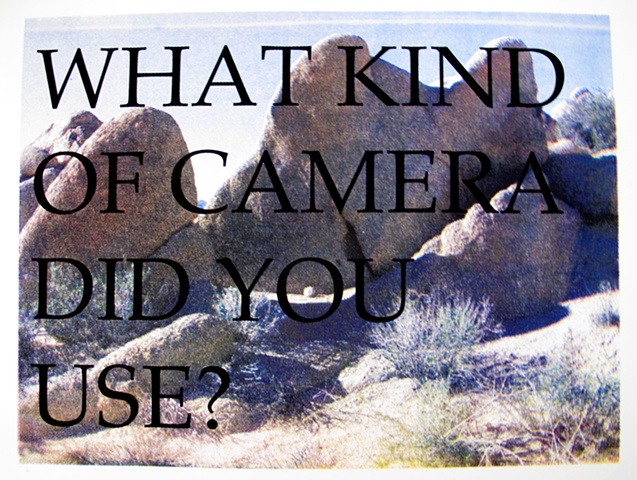 What Kind Of Camera Did You Use? 1/4