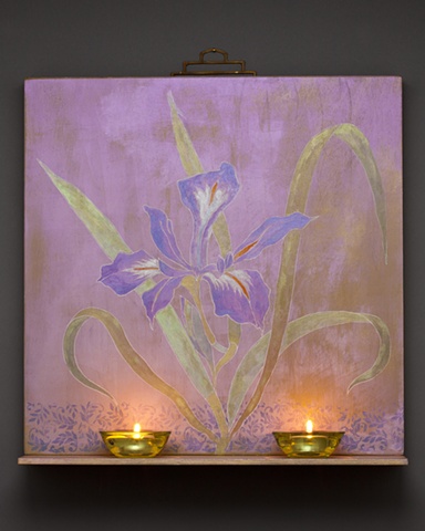 Iris Votive Painting