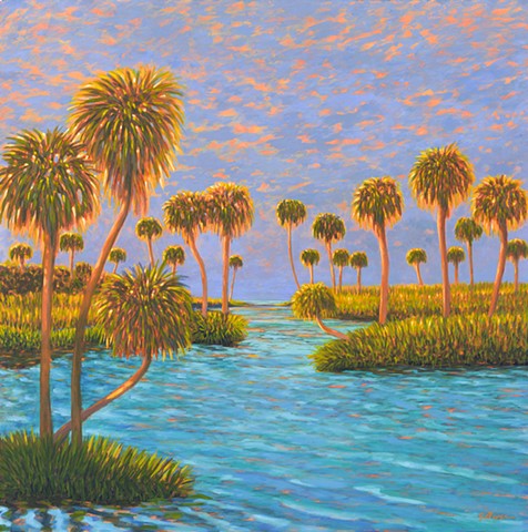 Romance for Palms by Florida Artist Gary Borse available at Plum Contemporary Art Gallery St Augustine, FL