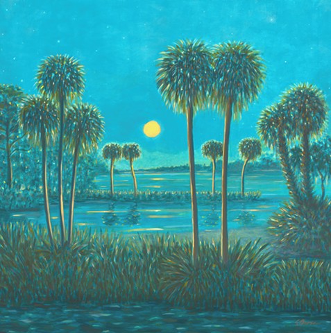 Mystic Rhapsody by Florida Artist Gary Borse is available at Plum Contemporary Art Gallery St Augustine FL