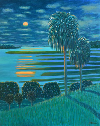 Dreamcatcher painted by Florida Artist Gary Borse available at Burns Gallery Sarasota FL