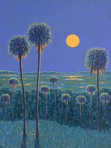 Mystic Moon by Florida Artist Gary Borse is available at 530 Burns Gallery Sarasota FL