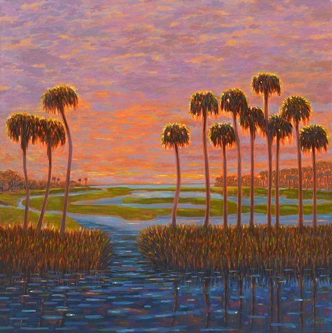 Coastal Serenade painted by Florida Artist Gary Borse at 530 Burns Gallery Sarasota Florida