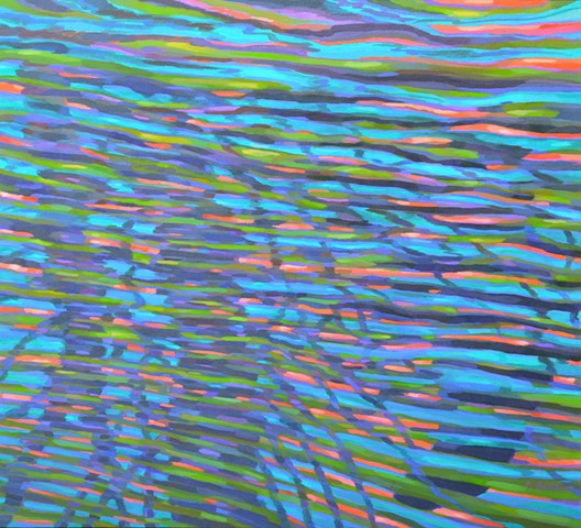 Rainbow River painting by Florida Artist Gary Borse acrylic on canvas