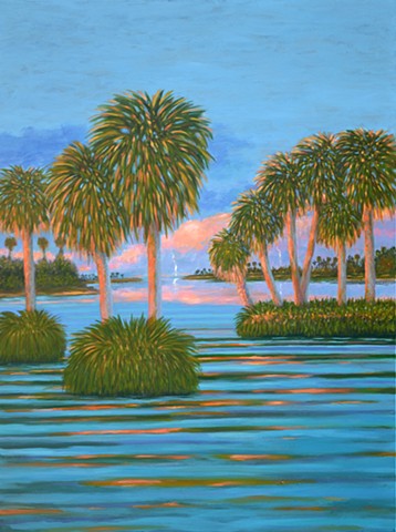 Sunset Storm by Florida Artist Gary Borse is available at Plum Contemporary Art Gallery in St Augustine, FL