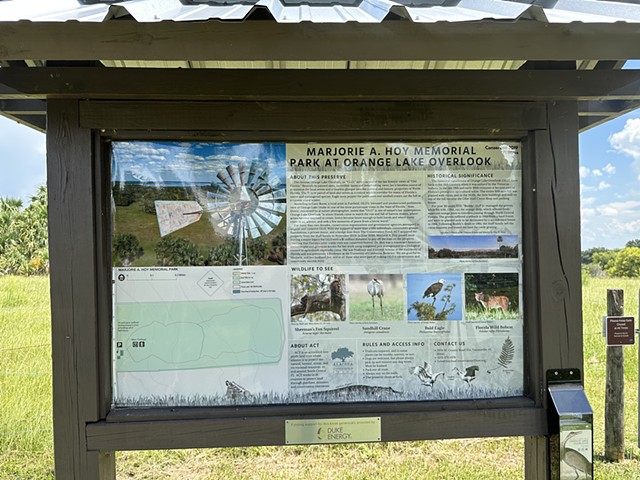 The Marjorie A. Hoy Memorial Park at Orange Lake Overlook (OLO)