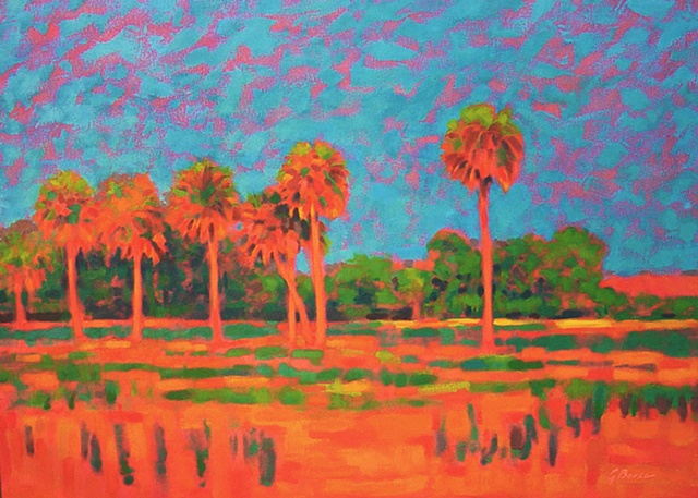 Sunrise at Orange Creek painted by Florida Artist Gary Borse