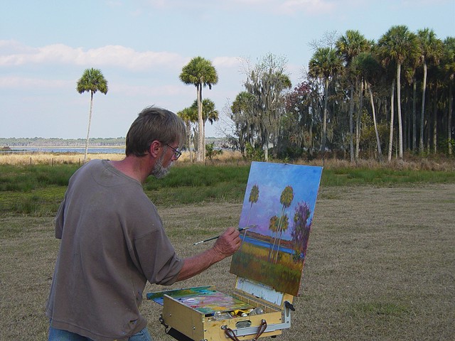 Plein air at Wood's Farm, Evinston, FL