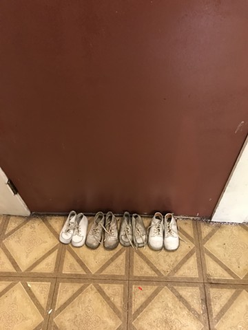 Shoes  by the back door