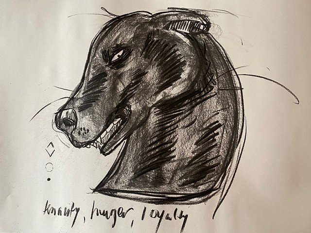 "Hungry Black Dog"- vision drawing